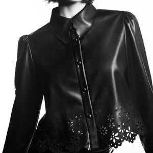 ZARA Faux Leather Shirt
